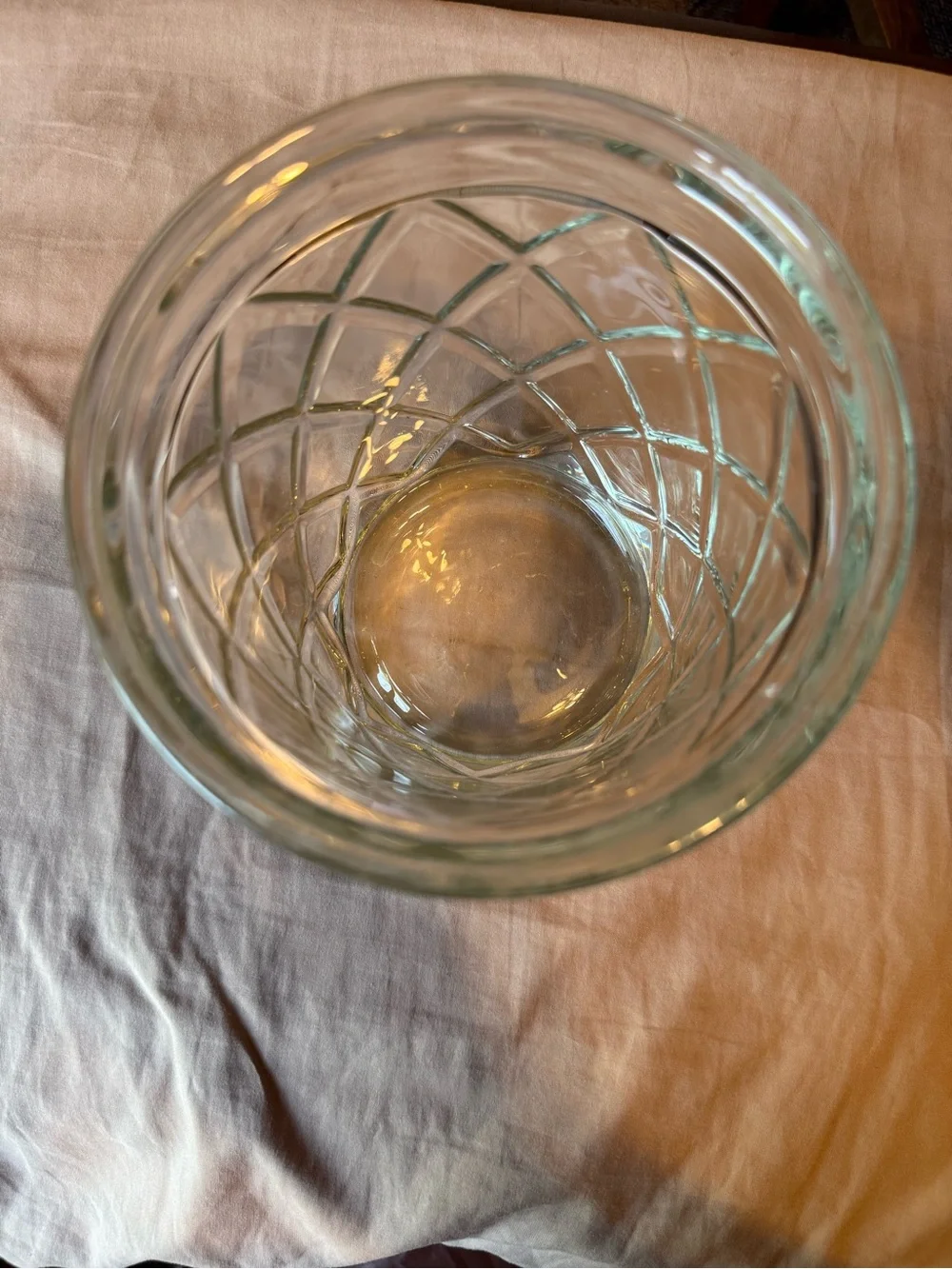 Vintage Glass Utensils Crock
